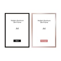 모던 알루미늄 슬림 액자 2p, 블랙, 샴페인