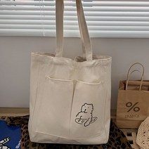 낭만라운지 여성용 넬브루 대용량 에코백