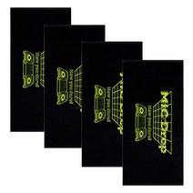 BTS 방탄소년단 양면 프린팅 세면타월, 블랙, 4개