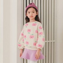 로로샤 여아용 사과 기모 맨투맨