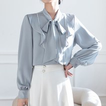 루나걸 풀문 프릴 리본 블라우스