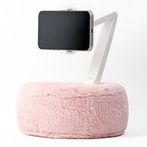 하나디자인 폼폼 쿠션 핸드폰 거치대, 인디핑크, 1개