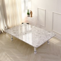 LPM 오브제 라운드 5단 높이조절 접이식테이블 1200 x 800 mm, 페블그레이