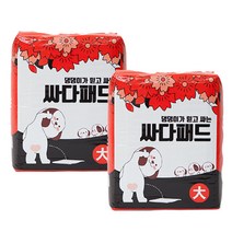 페슬러 강아지 프리미엄 배변 싸다패드 코튼향 40p, 2개