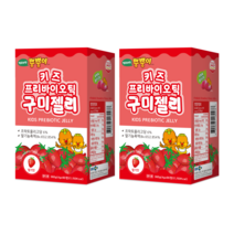 방귀대장 뿡뿡이 키즈 프리바이오틱 구미젤리 딸기맛, 90정, 2개
