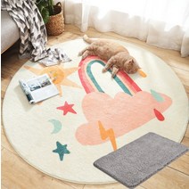 심플 라이프 원형 카페트 + 극세사 발매트 세트, 타입2