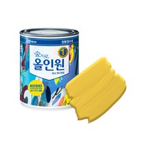 KCC페인트 숲으로올인원 반광 수성 페인트 0.9L, 황색