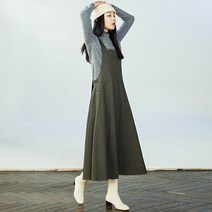 스트랩 크로스 플레어 원피스