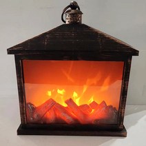 홈마인 불멍 벽난로 무드등, 골드 04