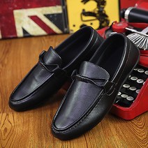 남성용 스트랩 인조 가죽 로퍼