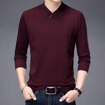 마켓A 남성용 와이드브이넥 티셔츠
