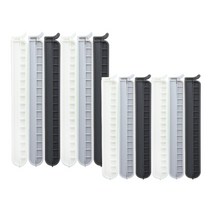 리빙베리 모노컬러 봉지집게 대형 6p  특대형 6p, 하얀색, 연회색, 진회색, 1세트