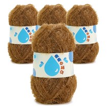 쎄비 촉촉 수세미 뜨개실, 36 카라멜, 4p