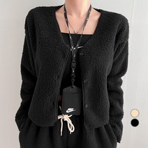 밀키버터 여성용 뽀송 기모 덤블 가디건