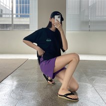 임블리 여성용 러브미모어 톤온톤로고 복서 숏팬츠