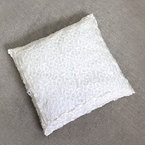 빈티지 레이스 방석 커버, 화이트