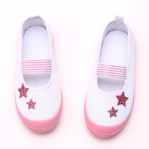 와우키즈 핑크코 NR 반짝이별 반짝이 면 실내화