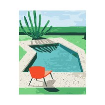 플레이어바웃 스위밍 풀 DIY 명화 그리기 세트 40 x 50 cm, 혼합색상