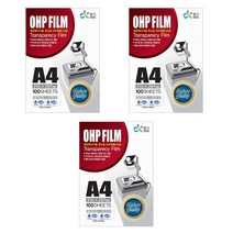 동기오피스 O.H.P필름 100MIC A4 100p, 3개