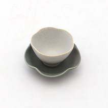 달소금 도자기 꽃잎찻잔, 다크그레이, 1개