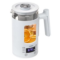 리빙센스 듀얼글라스 무선 전기 멀티 티포트, LSP-0640W(화이트)