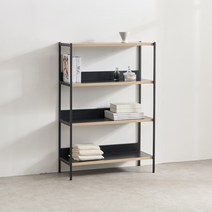 하우스틸 에스트 3단 선반 책장, 블랙