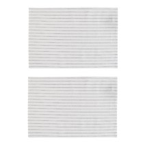 아리코 심플 체크 면 키친크로스, 화이트 C, 2개