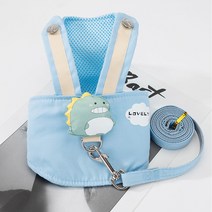 펫보스 러블리 멜빵 하네스 앤 리드줄 세트 S, 혼합색상, 1세트