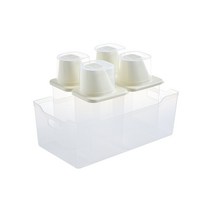 이지앤프리 이지킵 모던 다용도 잡곡용기 870ml x 4p   트레이 소 세트 IVORY B, 1세트