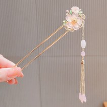 한복 웨딩 난초 헤어 U자 비녀