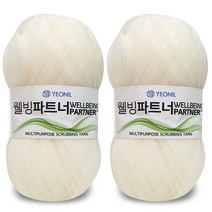 니뜨 웰빙파트너 수세미실 60g x 2p, 2 아이보리, 2세트