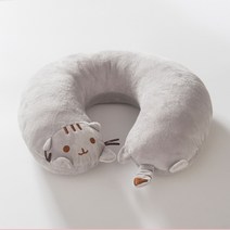 긴 허리 라인 고양이 낮잠 인형쿠션, 그레이