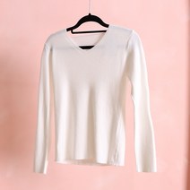 페이퍼먼츠 브이넥 골지 숏 슬림핏 데일리 니트 티셔츠 6color 13691