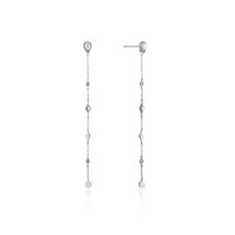 아니아하이에 여성용 다이아쉐입 물방울 진주 보헤미안드림 체인드롭 925 실버 로듐 도금 귀걸이 E016-07H + 쇼핑백