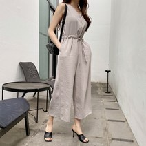 여성용 브이넥 스트랩 점프수트 PT9610K23