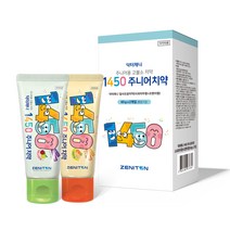 제니튼 닥터제니 1450 고불소 주니어치약 자두사과향 60g + 오렌지향 60g 세트, 1세트