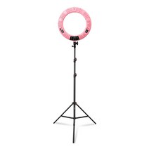 대한 링 라이트 45.5cm + 슈퍼스탠드 세트, KIT-RL18-01(핑크), 1set