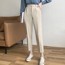 패션풀 여성용 쇼든 버튼 핀턱 슬랙스 27095