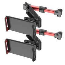 808 차량용 헤드레스트 뒷자석 거치대, 2개, 블랙 + 레드, 블랙 + 레드