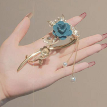 나잇인사이드 장미꽃모양 금속 집게핀