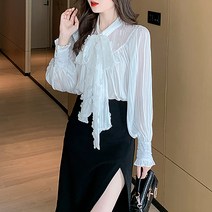 포플러앤씨 델루 리본 블라우스