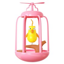 딩동펫 고양이 멜로디 새장 오뚝이 장난감, 핑크, 1개