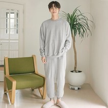 파란 남성용 르메드 포켓 조거 맨투맨 세트