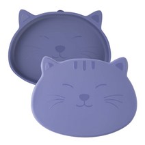 쿠코파마 이유식 뚱냥이 흡착식판 + 뚜껑, 딥오션