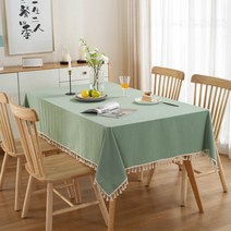마켓에이 모던 원컬러 레이스 포인트 테이블커버 TYPE1, 민트, 140  x 250 cm