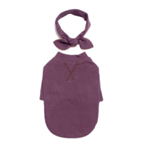 도기스타 반려동물 데일리 티셔츠 + 스카프 세트, 코코아