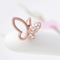 여성용 14K 금침 귀찌 링 피어싱 나비 귀걸이 JR244 좌 + 케이스