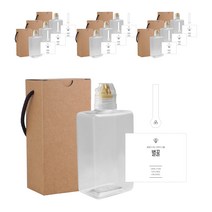 통통 납작 꿀병 페트 500ml + 원터치브릿지 옐로우캡 + 심플 벌꿀 L 스티커 + 봉인스티커 + 박스 세트, 10세트