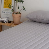 레시앙뜨 클린 60수 코튼 고정 밴딩 침대 패드, 03 그레이