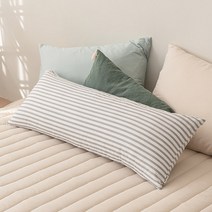 쉬즈홈 루즈 순면 바디필로우 일자형 솜포함, 애쉬그레이